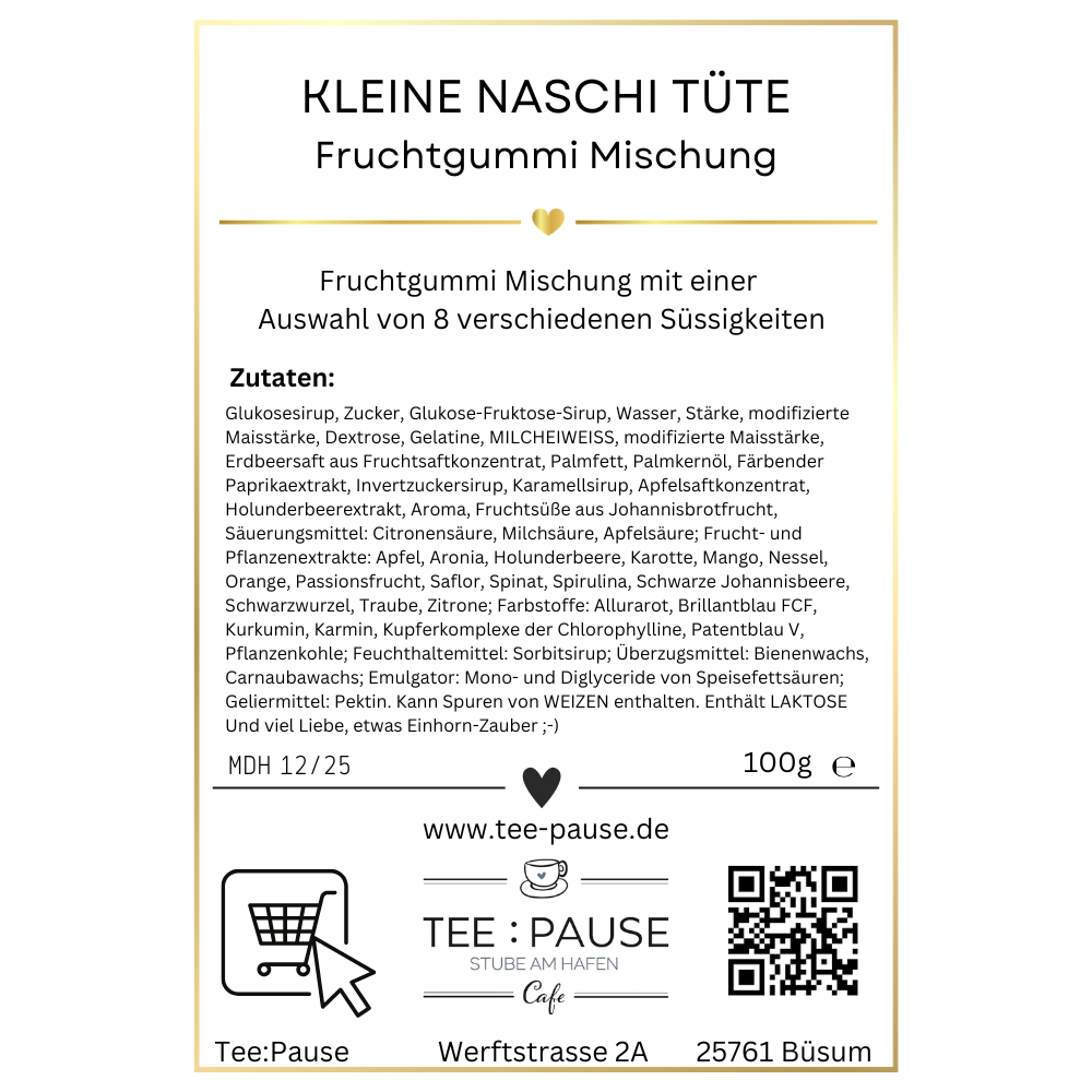 KLEINE NASCHI TÜTE FRUCHTGUMMI STERNZEICHEN BLAUWAL – Bild 2