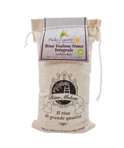 Riso vialone nano integrale – Vollkorn Risotto Reis im Linensack – 500g