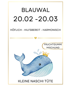 KLEINE NASCHI TÜTE FRUCHTGUMMI STERNZEICHEN BLAUWAL