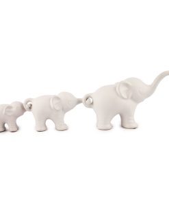 pajoma Elefanten-Trio Family II aus Porzellan, L 26,5 x B 8,5 x H 15 cm