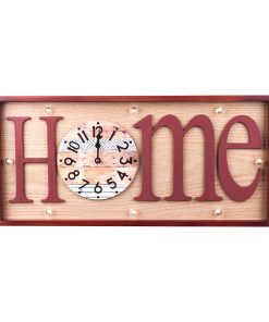 pajoma Wanduhr Home aus Holz mit Beleuchtung, L 55 x B 4,5 x H 27,5 cm