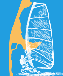 Surferflagge Strich, Syltflagge, Surferflagge