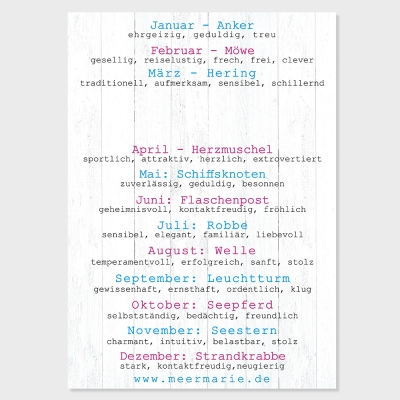 Meermarie Schlüsselanhänger Küstensternzeichen „Strandkrabbe“ (Dezember) – Bild 2