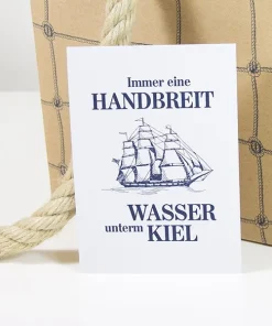 Postkarte Wasser unterm Kiel