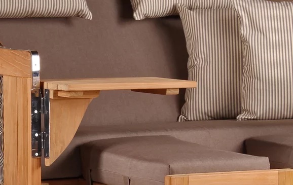 Strandkorb Düne Grande Bullauge Teak PE Grey Dessin 534 – Bild 6